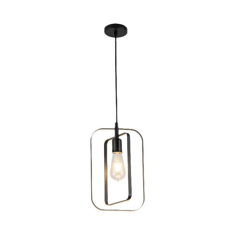 Nordic Geometry Rotatable Pendant Hanging Lamp 1-Light Metal Ceiling Light in Multi Colors Clearhalo 'Ceiling Lights' 'Modern Pendants' 'Modern' 'Pendant Lights' 'Pendants' Lighting' 1886324