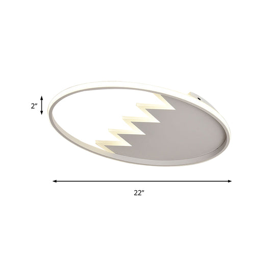 Eggshell Shape Ceiling Mount Light Modern Style Metal Ceiling Lamp for Child Bedroom Clearhalo 'Ceiling Lights' 'Close To Ceiling Lights' 'Close to ceiling' 'Flush mount' Lighting' 188653