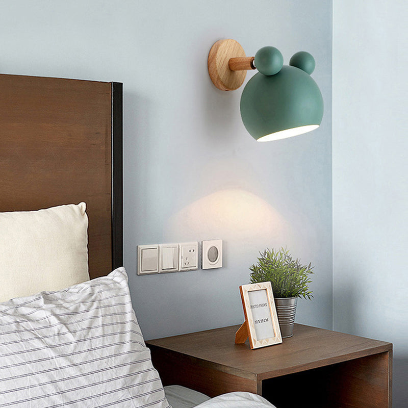 Rotatable Mouse Kid Bedroom Wall Light Metal 1 Head Macaron Loft Wall Sconce Clearhalo 'Wall Lamps & Sconces' 'Wall Lights' Lighting' 188655