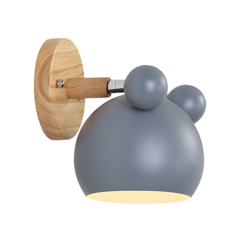 Rotatable Mouse Kid Bedroom Wall Light Metal 1 Head Macaron Loft Wall Sconce Clearhalo 'Wall Lamps & Sconces' 'Wall Lights' Lighting' 188666