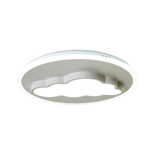 Big O Flush Mount Light with Cloud Modern Stylish Acrylic Ceiling Light in White for Kitchen Clearhalo 'Ceiling Lights' 'Close To Ceiling Lights' 'Close to ceiling' 'Flush mount' Lighting' 188793