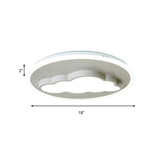 Big O Flush Mount Light with Cloud Modern Stylish Acrylic Ceiling Light in White for Kitchen Clearhalo 'Ceiling Lights' 'Close To Ceiling Lights' 'Close to ceiling' 'Flush mount' Lighting' 188794