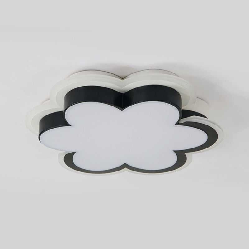 Modern Style Black Ceiling Light Blossom Acrylic Flushmount Light for Corridor Kitchen Clearhalo 'Ceiling Lights' 'Close To Ceiling Lights' 'Close to ceiling' 'Flush mount' Lighting' 188966