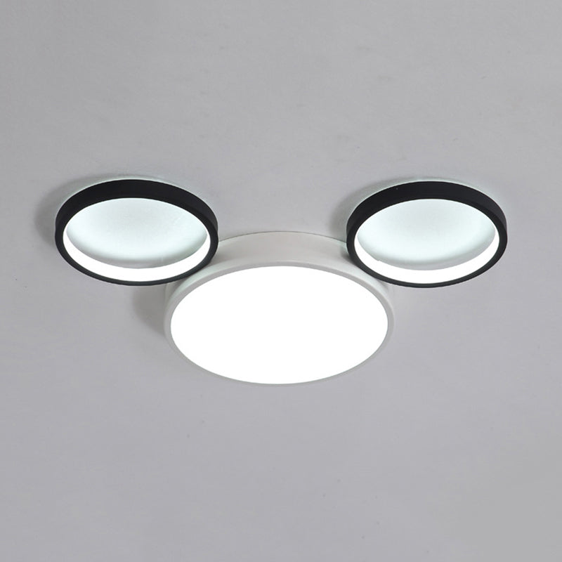 Mouse Shaped Ceiling Lamp Simple Style Acrylic Flush Mount Light in White for Child Bedroom Clearhalo 'Ceiling Lights' 'Close To Ceiling Lights' 'Close to ceiling' 'Flush mount' Lighting' 189078