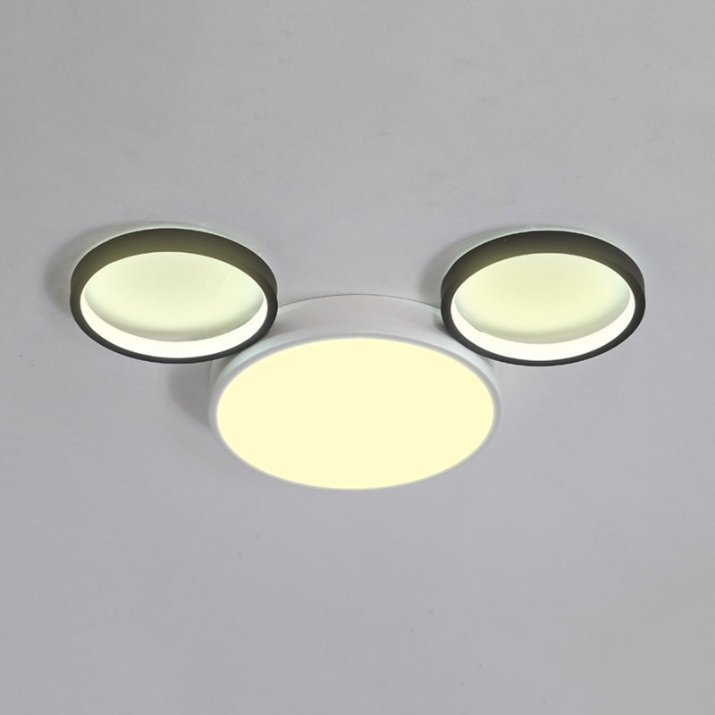 Mouse Shaped Ceiling Lamp Simple Style Acrylic Flush Mount Light in White for Child Bedroom Clearhalo 'Ceiling Lights' 'Close To Ceiling Lights' 'Close to ceiling' 'Flush mount' Lighting' 189079