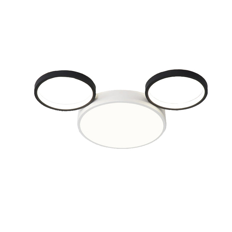 Mouse Shaped Ceiling Lamp Simple Style Acrylic Flush Mount Light in White for Child Bedroom Clearhalo 'Ceiling Lights' 'Close To Ceiling Lights' 'Close to ceiling' 'Flush mount' Lighting' 189080