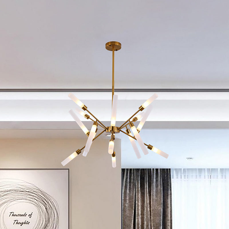 Modern Stylish Spark Chandelier Metal 12/16-Head Suspension Light for Dining Table Stair 16 Gold Clearhalo 'Ceiling Lights' 'Chandeliers' 'Modern Chandeliers' 'Modern' Lighting' 189082