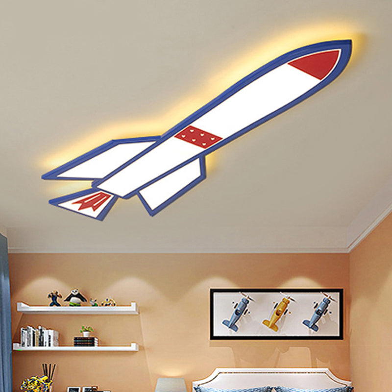 American Style White Flushmount Light Airplane Acrylic Ceiling Lamp for Boys Bedroom Bathroom Clearhalo 'Ceiling Lights' 'Close To Ceiling Lights' 'Close to ceiling' 'Flush mount' Lighting' 189181