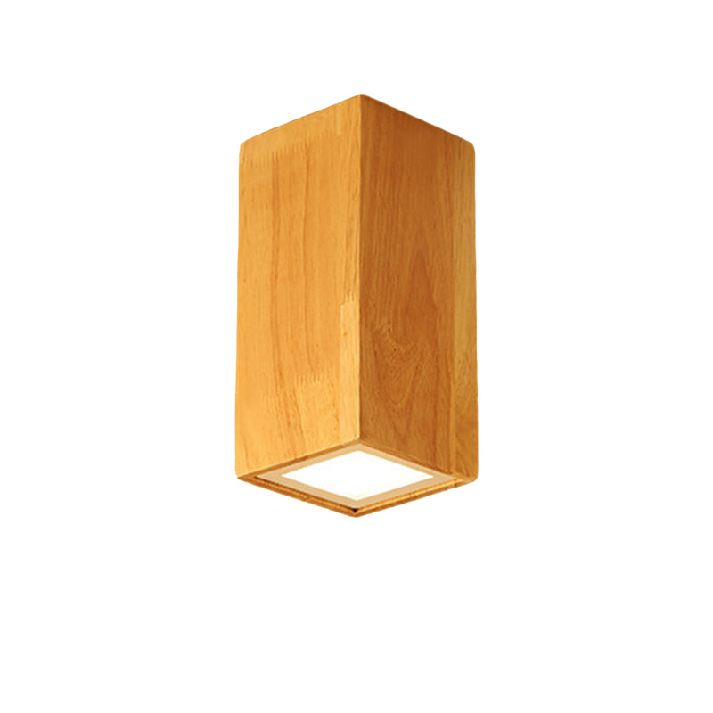 Cylinder Corridor Office Ceiling Mount Light Wood Asian Style Ceiling Lamp in Beige Clearhalo 'Ceiling Lights' 'Close To Ceiling Lights' 'Close to ceiling' 'Flush mount' Lighting' 189270