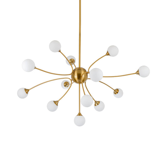 Elegant Style Ball Shade Chandelier Metal Multi-Head Gold Pendant Light for Dining Table Hotel Clearhalo 'Ceiling Lights' 'Chandeliers' 'Modern Chandeliers' 'Modern' Lighting' 189305