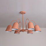 Foyer Kindergarten Bell Chandelier Metal 6 Lights Macaron Style Candy Colored Hanging Pendant Light Clearhalo 'Ceiling Lights' 'Chandeliers' Lighting' options 189353
