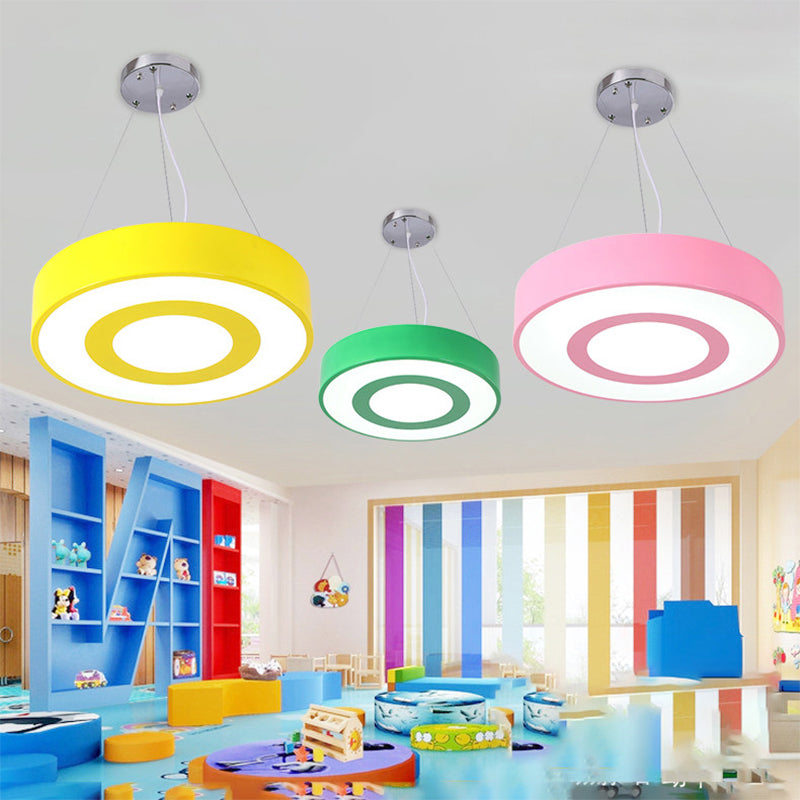 Macaron Colored Lollipop Hanging Light Kids Acrylic LED Pendant Light for Nursing Room Clearhalo 'Ceiling Lights' 'Pendant Lights' 'Pendants' Lighting' 189405