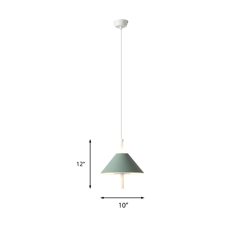 Simple Style Conical Pendant Light Metallic Hanging Light for Bedroom Restaurant Clearhalo 'Ceiling Lights' 'Pendant Lights' 'Pendants' Lighting' 189424