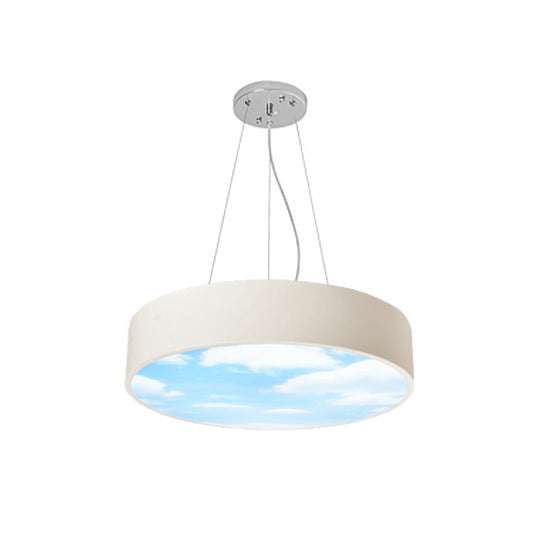 Creative Bright Colored Pendant Light Round Acrylic LED Pendant Lamp with Sky for Kindergarten Clearhalo 'Ceiling Lights' 'Pendant Lights' 'Pendants' Lighting' 189470