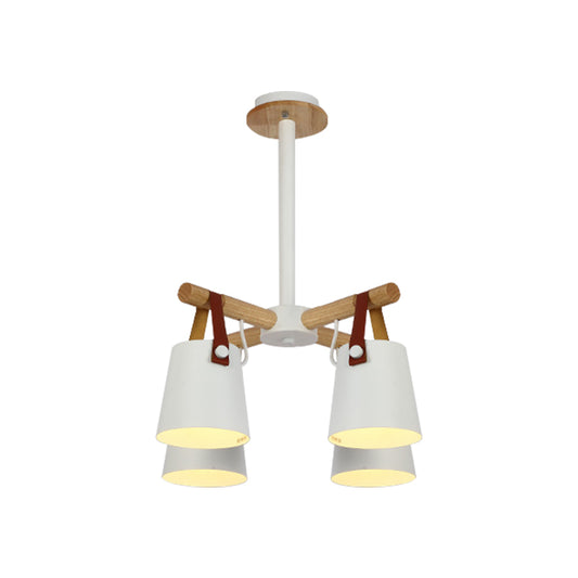 Hanging Bucket Shape Chandelier Nordic Macaron Metallic Pendant Light for Kitchen Clearhalo 'Ceiling Lights' 'Chandeliers' Lighting' options 189544