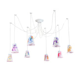 Cartoon Bucket Hanging Light with Animal 8-Light Fabric Pendant Light for Kindergarten Clearhalo 'Ceiling Lights' 'Pendant Lights' 'Pendants' Lighting' 189573