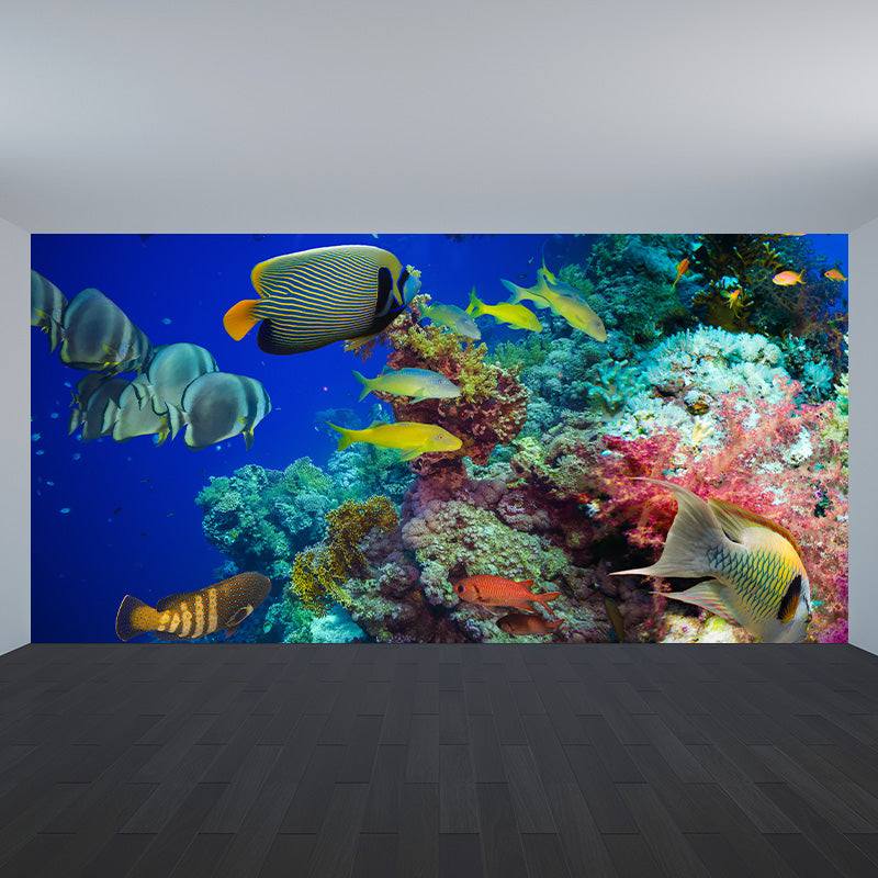 Tropical Underwater World Wallpaper Mural Colorful Moisture Resistant Wall Covering for Kids Room Clearhalo 'Wall Decor' 'Wall Mural' 1895959