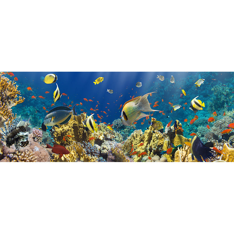 Tropical Underwater World Wallpaper Mural Colorful Moisture Resistant Wall Covering for Kids Room Clearhalo 'Wall Decor' 'Wall Mural' 1895976