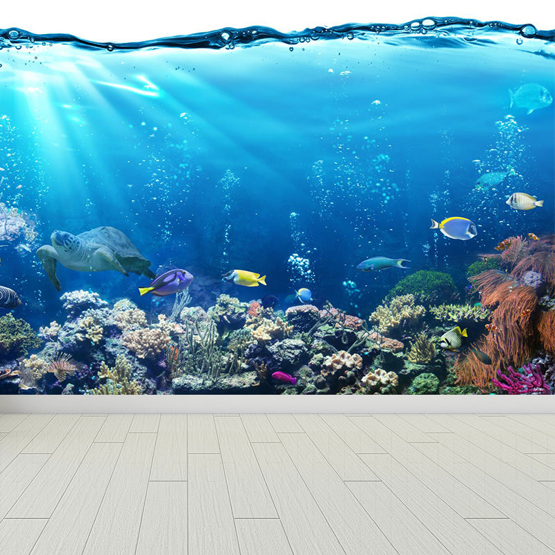 Stunning Underwater World Mural Child Bedroom Seascape Wall Art, Made to Measure Clearhalo 'Wall Decor' 'Wall Mural' 1896014