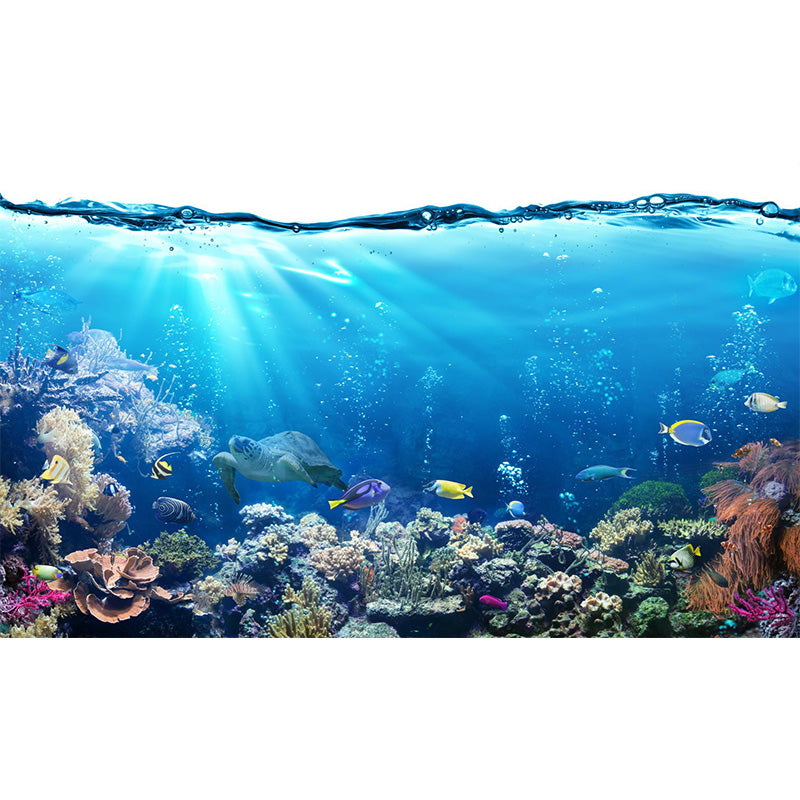 Stunning Underwater World Mural Child Bedroom Seascape Wall Art, Made to Measure Clearhalo 'Wall Decor' 'Wall Mural' 1896016