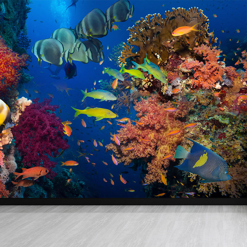 Stunning Underwater World Mural Child Bedroom Seascape Wall Art, Made to Measure Clearhalo 'Wall Decor' 'Wall Mural' 1896024