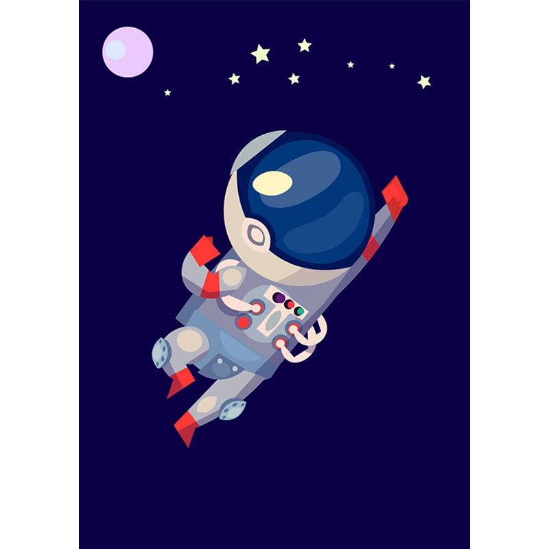 animated astronaut in darkness