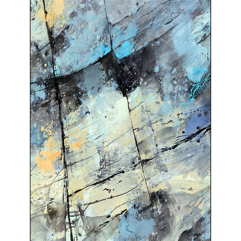 Aesthetic Abstract Watercolor Pattern Rug Blue Simplicity Rug Polyester Washable Non-Slip Pet Friendly Area Rug for Parlour Clearhalo 'Area Rug' 'Rug' 1897309