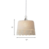 Adult Bedroom Drum Hanging Light Fabric One Head Modern Stylish Beige Pendant Light Clearhalo 'Ceiling Lights' 'Pendant Lights' 'Pendants' Lighting' 189742