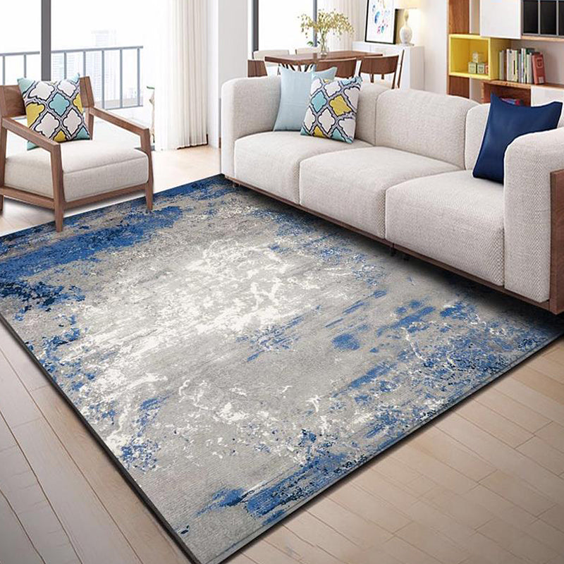 Creative Industrial Indoor Rug Polyester Abstract Carpet Non-Slip Backing Pet Friendly Area Rug for Parlour Grey Clearhalo 'Area Rug' 'Rug' 1897514