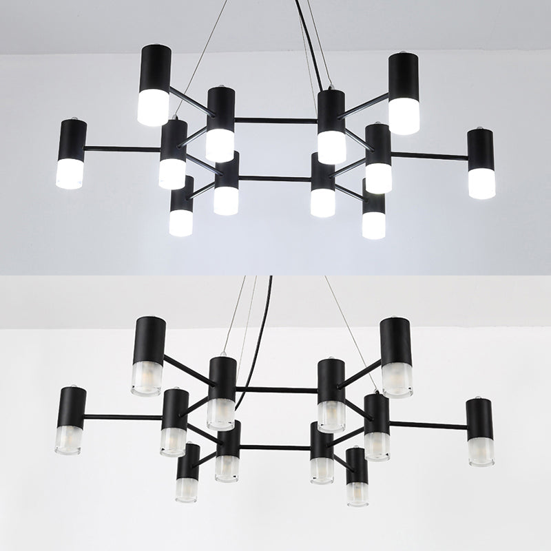 Modern Black Finish Hanging Light Honeycomb Metal Chandelier for Restaurant Cottage Clearhalo 'Ceiling Lights' 'Chandeliers' 'Modern Chandeliers' 'Modern' Lighting' 189777