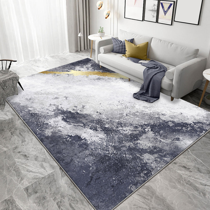 Creative Abstract Rug Multicolor Industrial Rug Polyester Pet Friendly  Non-Slip Backing Washable Area Rug for Living Room - Clearhalo