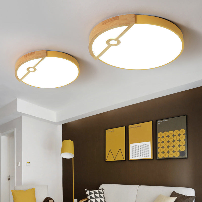 Modern Style Slim Round Ceiling Light Acrylic LED Flush Mount Light for Living Room Yellow Clearhalo 'Ceiling Lights' 'Close To Ceiling Lights' 'Close to ceiling' 'Flush mount' Lighting' 189801