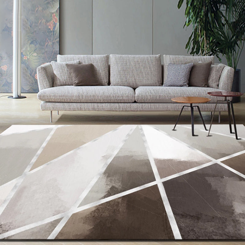 Pastel Colorblock Indoor Rug Polypropylene Modernism Carpet Anti-Slip Backing Rug for Home Brown Clearhalo 'Area Rug' 'Modern' 'Rugs' Rug' 1898164