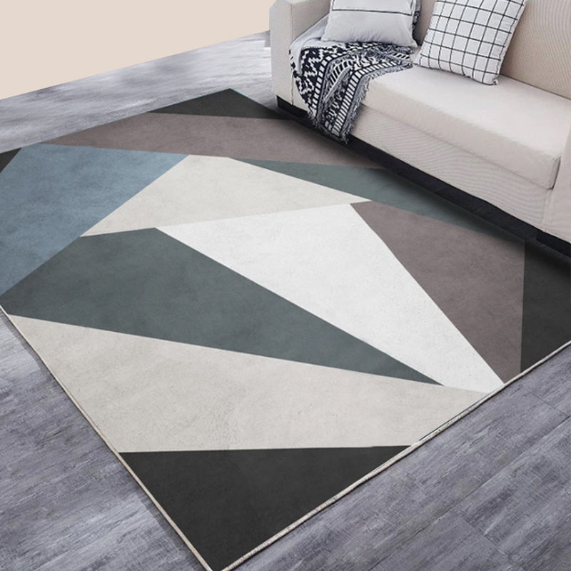 Pastel Colorblock Indoor Rug Polypropylene Modernism Carpet Anti-Slip Backing Rug for Home Peacock Green Clearhalo 'Area Rug' 'Modern' 'Rugs' Rug' 1898165