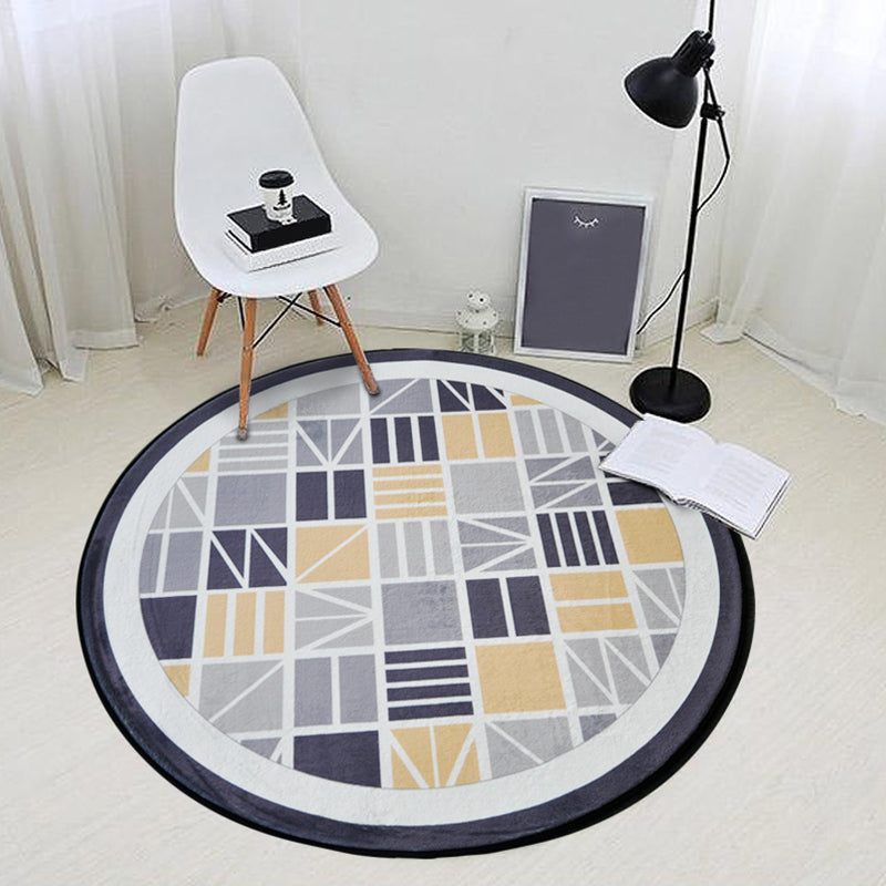 Multicolor Modern Indoor Rug Polypropylene Geometric Shapes Carpet Pet Friendly Rug for Living Room Light Gray Clearhalo 'Area Rug' 'Modern' 'Rugs' Rug' 1898216