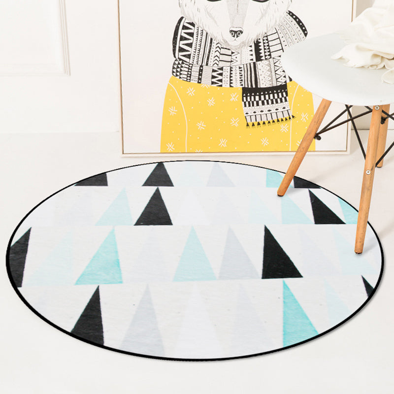 Colorful Modern Indoor Rug Synthetics Triangles Rug Stain Resistant Area Carpet for Living Room Black Clearhalo 'Area Rug' 'Modern' 'Rugs' Rug' 1898254