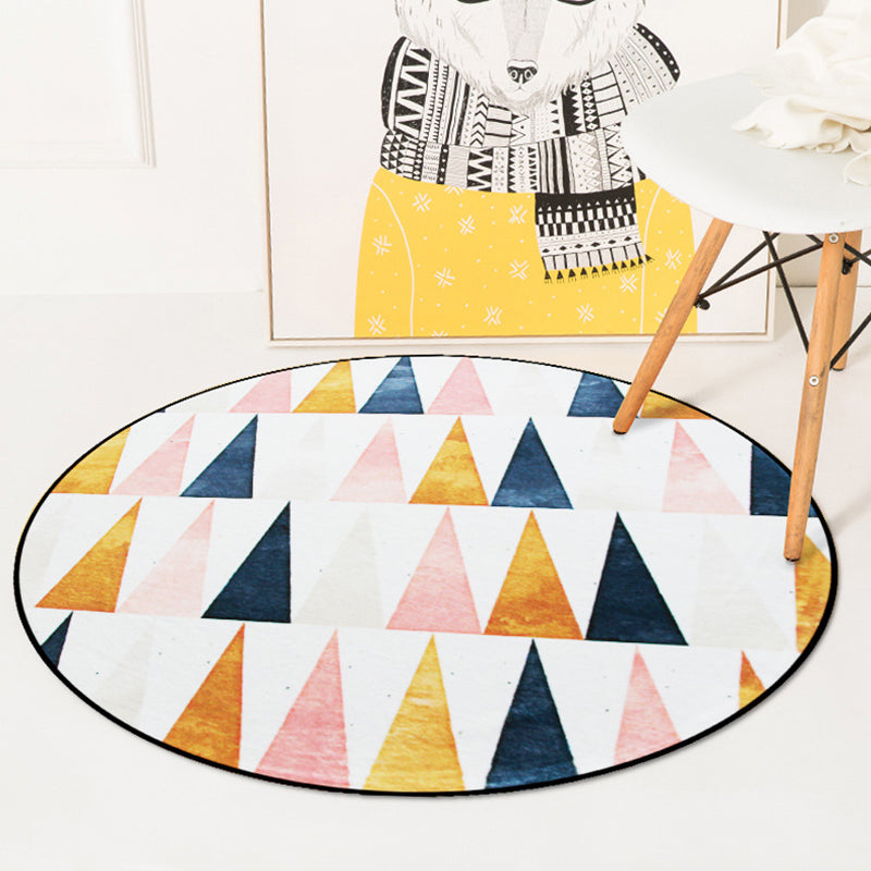 Colorful Modern Indoor Rug Synthetics Triangles Rug Stain Resistant Area Carpet for Living Room Gold Clearhalo 'Area Rug' 'Modern' 'Rugs' Rug' 1898256