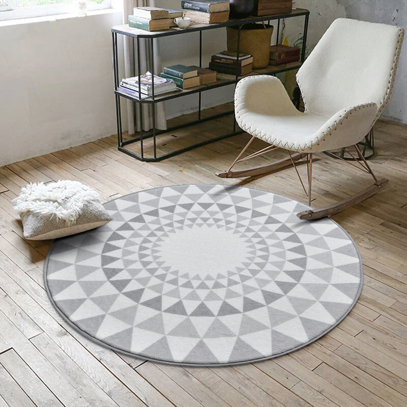 Light Color Sunflower Patterned Rug Polypropylene Modern Rug Pet-Friendly Carpet for Sitting Room Light Gray Clearhalo 'Area Rug' 'Modern' 'Rugs' Rug' 1898268