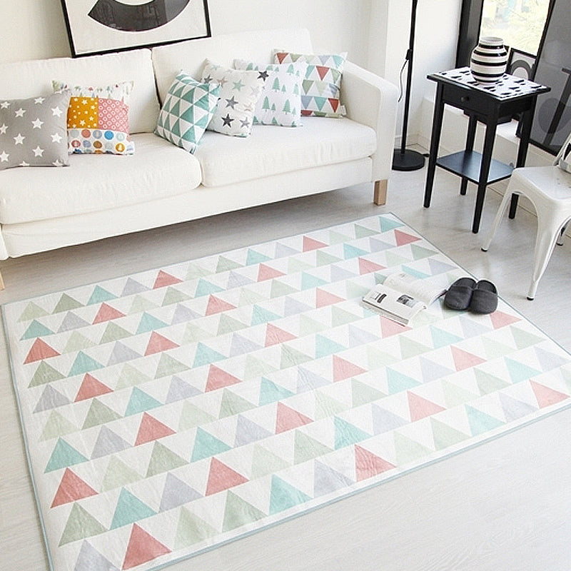 Enchanting Seamless Triangle Rug Multicolored Modern Carpet Synthetics Anti-Slip Washable Rug for Bedroom Clearhalo 'Area Rug' 'Modern' 'Rugs' Rug' 1898284