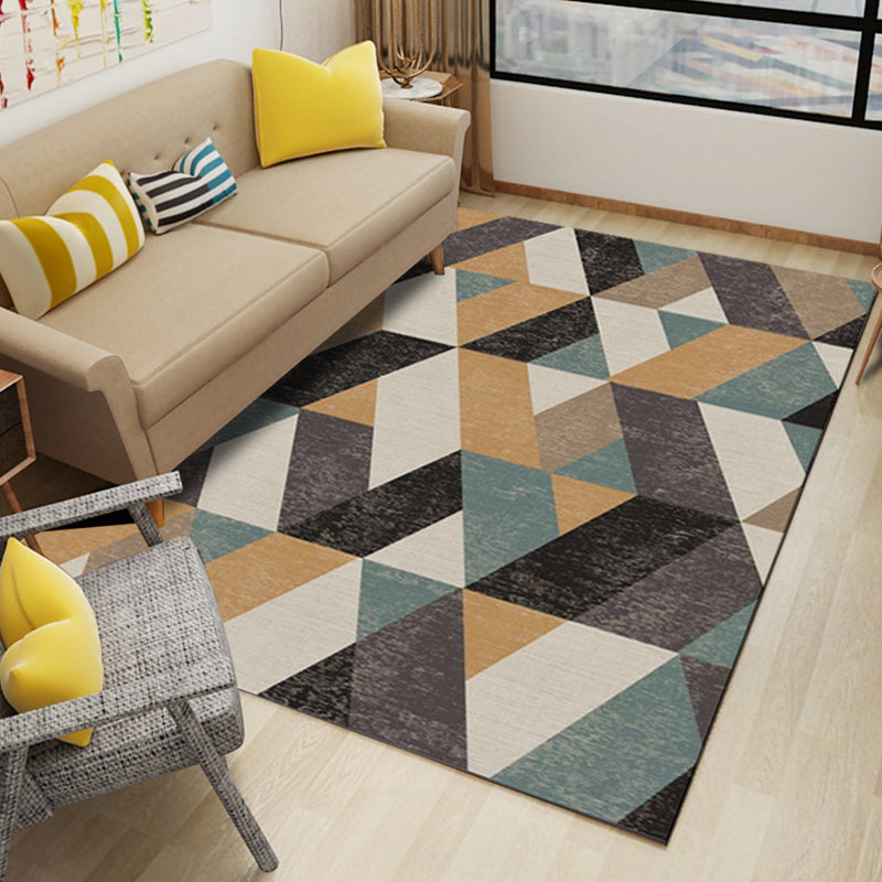 Soft Color Patchwork Area Rug Polypropylene Contemporary Carpet Stain Resistant Rug for Home Tan Clearhalo 'Area Rug' 'Modern' 'Rugs' Rug' 1898302