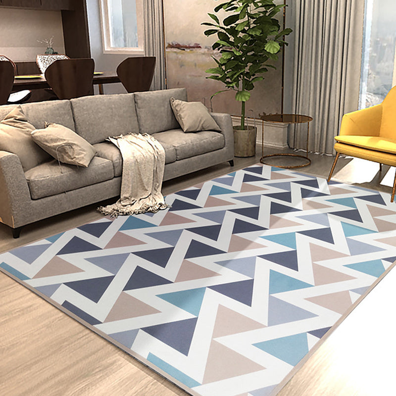 Casual Zigzag Print Rug Morandi Color Polypropylene Indoor Rug Stain Resistant Non-Slip Carpet for Living Room Khaki Clearhalo 'Area Rug' 'Modern' 'Rugs' Rug' 1898304