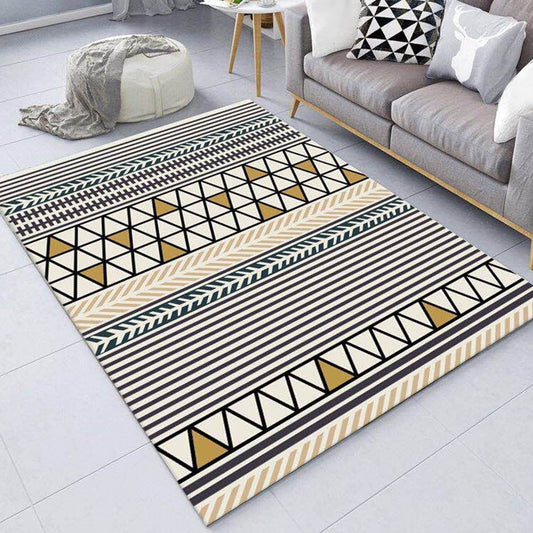 Trendy Triangle Patterned Rug Light Color Modern Area Carpet Polyester Pet Friendly Rug for Home Decor Yellow Clearhalo 'Area Rug' 'Modern' 'Rugs' Rug' 1898329