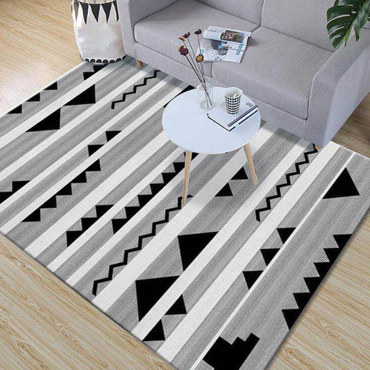 Trendy Triangle Patterned Rug Light Color Modern Area Carpet Polyester Pet Friendly Rug for Home Decor Grey Clearhalo 'Area Rug' 'Modern' 'Rugs' Rug' 1898336