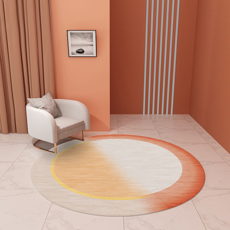 Aesthetics Modern Area Rug Pastel Concentric Round Carpet Anti-Slip Backing Rug for Room Clearhalo 'Area Rug' 'Modern' 'Rugs' Rug' 1898428