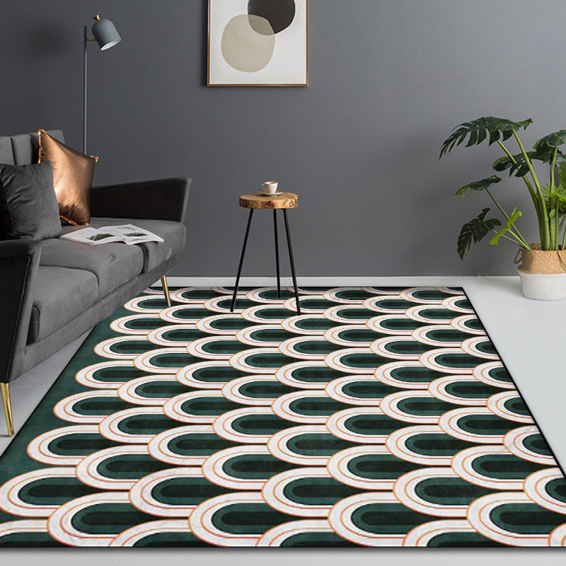 Dark Color Bedroom Rug Modern Seamless Geometric Pattern Carpet Polypropylene Non-Slip Rug Clearhalo 'Area Rug' 'Modern' 'Rugs' Rug' 1898453