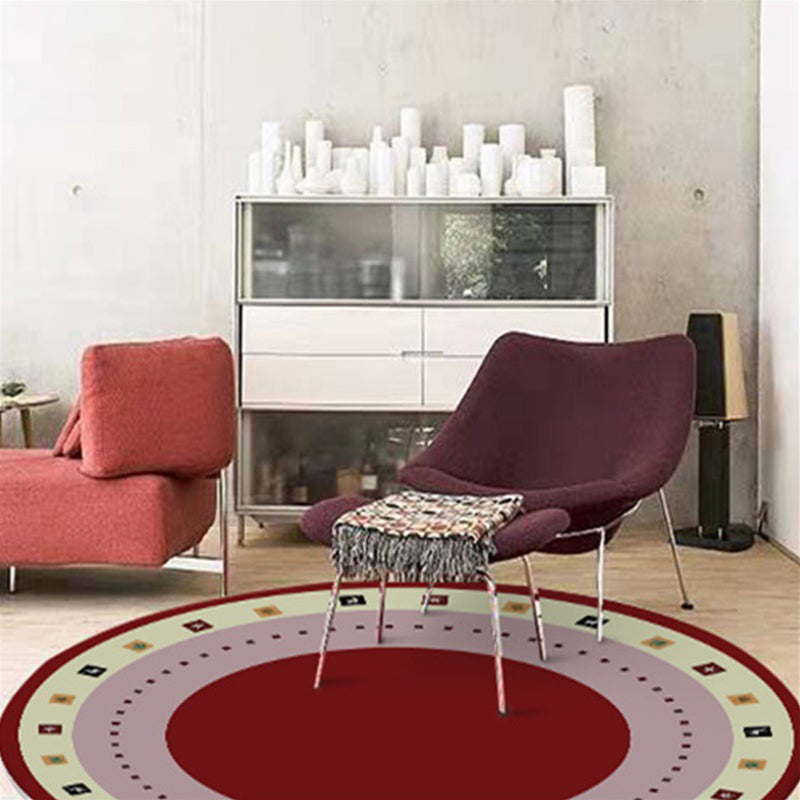 Bright Circle Rug Synthetics Simple Style Carpet Pet Friendly Non-Slip Rug for Living Room Clearhalo 'Area Rug' 'Modern' 'Rugs' Rug' 1898472