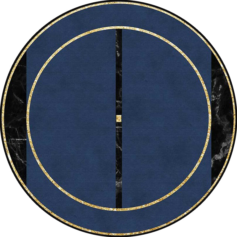 Minimalistic Marble Area Rug Dark Blue Polypropylene Rug Machine Washable Pet Friendly Non-Slip Carpet for Home Clearhalo 'Area Rug' 'Modern' 'Rugs' Rug' 1898518