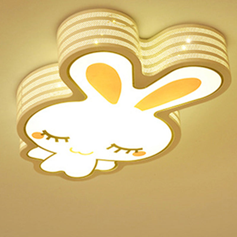 White Cartoon Pattern Ceiling Lamp Modern Lovely Acrylic LED Flush Mount Light for Baby Room Clearhalo 'Ceiling Lights' 'Close To Ceiling Lights' 'Close to ceiling' 'Flush mount' Lighting' 189855