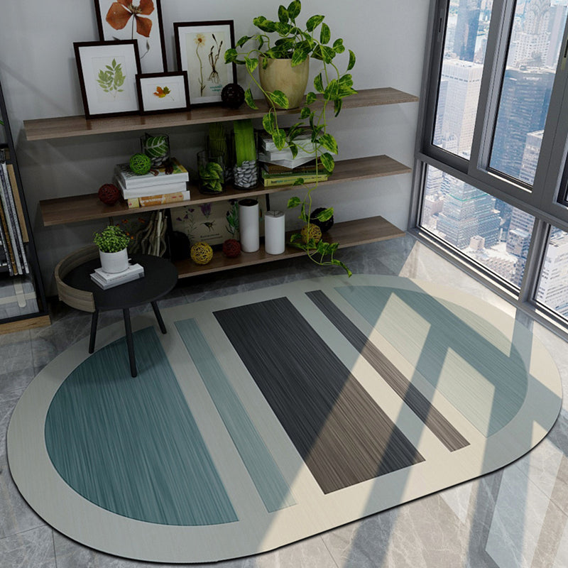 Dark Bedroom Rug Modern Color Blocking Geometric Carpet Synthetics Anti-Slip Backing Indoor Rug Light Blue Clearhalo 'Area Rug' 'Modern' 'Rugs' Rug' 1898749