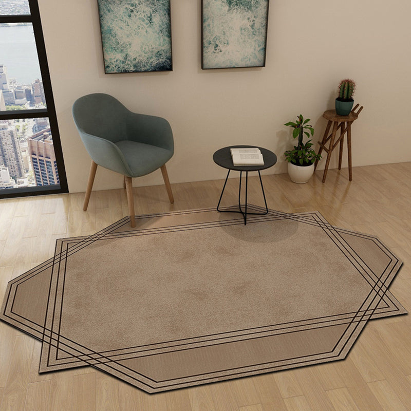 Dark Bedroom Rug Modern Color Blocking Geometric Carpet Synthetics Anti-Slip Backing Indoor Rug Brown Clearhalo 'Area Rug' 'Modern' 'Rugs' Rug' 1898751